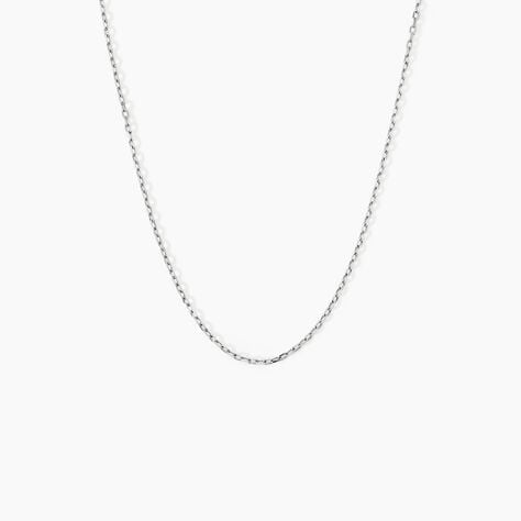 Cha&icirc;ne Igoa Maille For&ccedil;at Diamantee Or Blanc - Chaines Femme | Histoire d&rsquo;Or