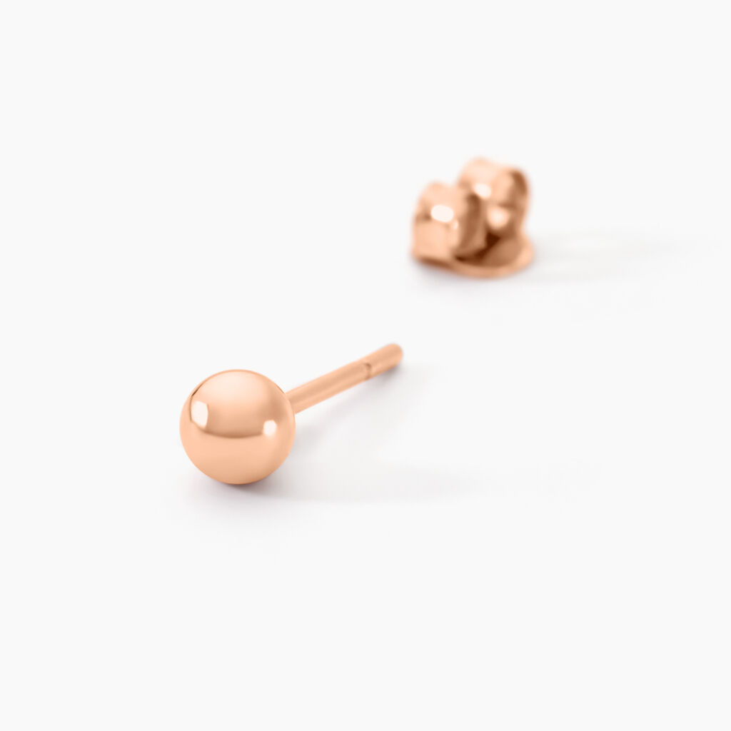 Boucles D'oreilles Puces Virgie Argent Rose - Boucles d'oreilles fantaisie Femme | Histoire d’Or