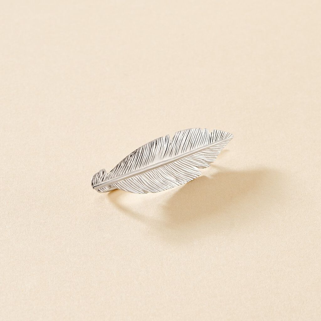 Broche Euriell Argent Blanc - Bijoux Plume Femme | Histoire d’Or