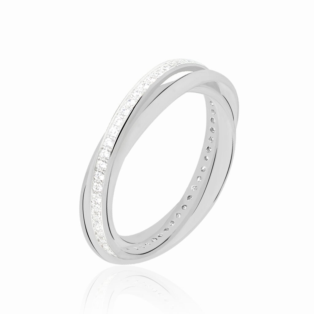 Bague Arnaude Argent Blanc Oxyde De Zirconium - Bagues avec pierre Femme | Histoire d’Or