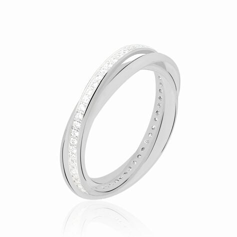 Bague Arnaude Argent Blanc Oxyde De Zirconium - Bagues avec pierre Femme | Histoire d’Or