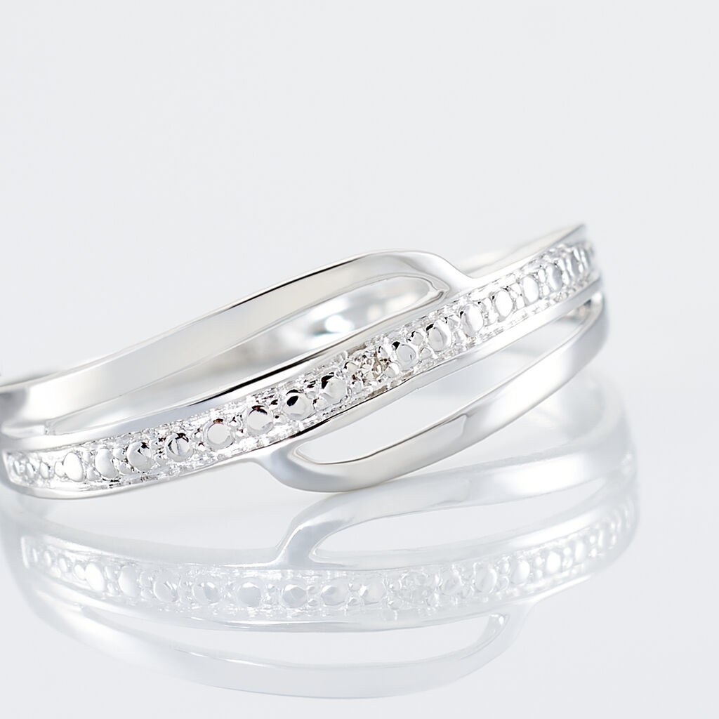 Bague Solena Or Blanc Diamant - Bagues avec pierre Femme | Histoire d’Or