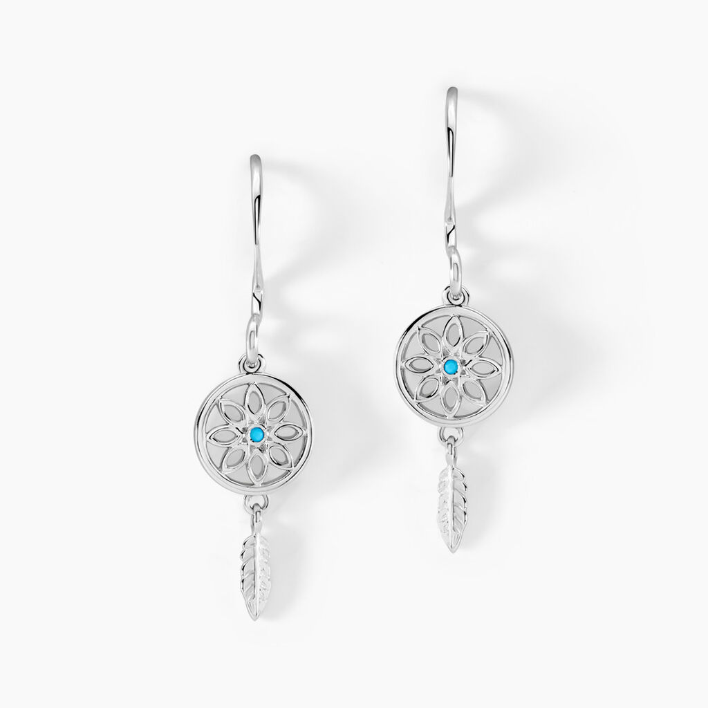 Créoles Islene Argent Blanc Oxyde De Zirconium