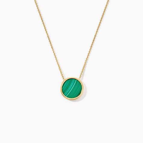 Collier Lucky Gems Or Jaune Malachite - Colliers Femme | Histoire d&rsquo;Or