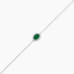 Bracelet Margot Argent Blanc Malachite Oxyde De Zirconium - F&ecirc;te des m&egrave;res Femme | Histoire d&rsquo;Or