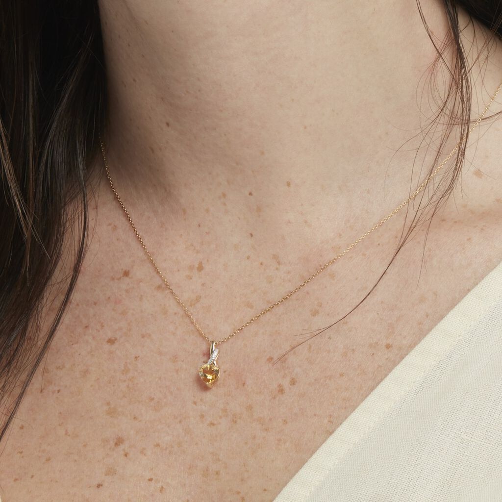 Collier Or Jaune Clothilde Citrine - Colliers Femme | Histoire d’Or