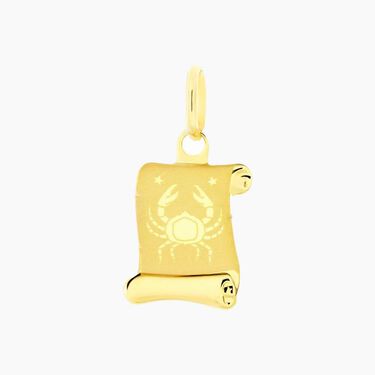 Pendentif Lamie Zodiaque Parchemin Or Jaune