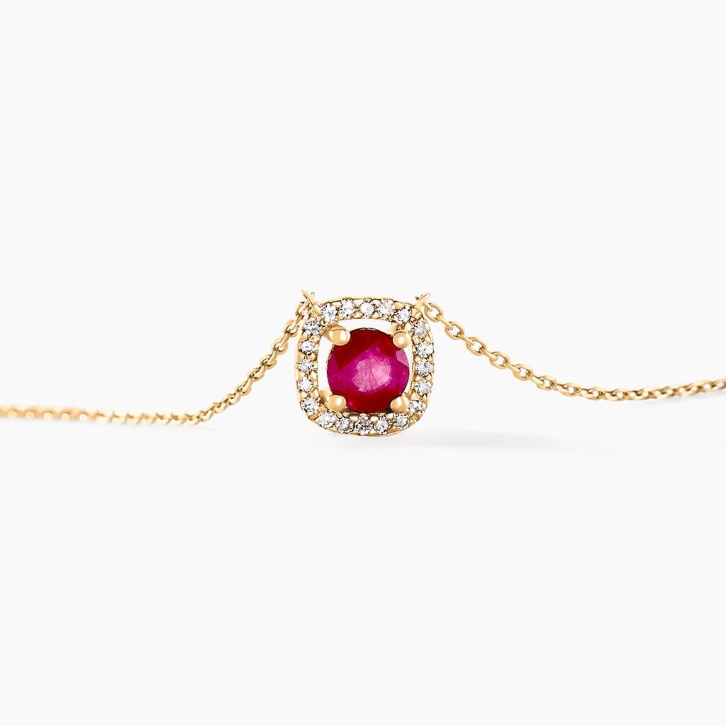 Collier Cosimo Or Jaune Rubis Diamant - Colliers Femme | Histoire d&rsquo;Or
