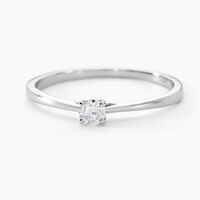 Bague Solitaire Aphrodite Or Blanc Diamant
