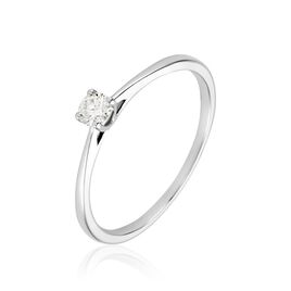 Bague Victoria Or Blanc Diamant - Bagues solitaires Femme | Histoire d’Or