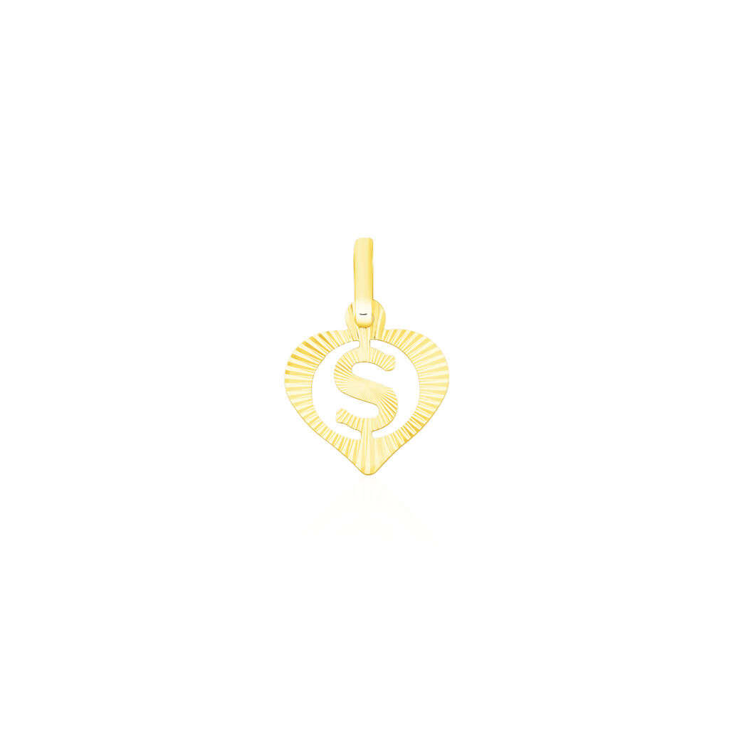 Pendentif Eudocie Coeur Lettre Or Jaune
