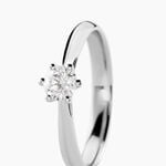 Bague Solitaire Veronika Or Blanc Diamant - Bagues solitaires Femme | Histoire d&rsquo;Or