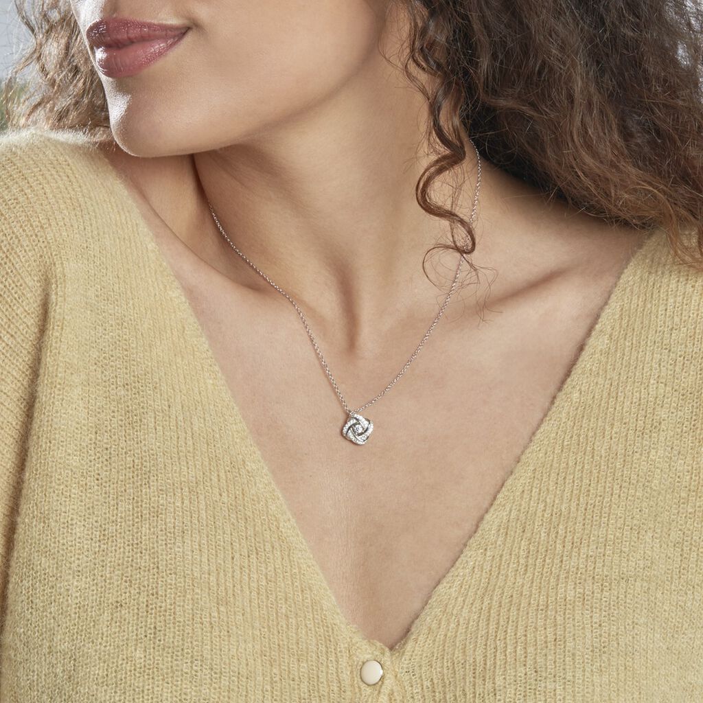 Collier Anasthase Argent Blanc Oxyde De Zirconium - Colliers fantaisie Femme | Histoire d’Or