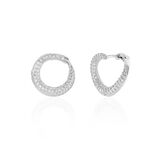 Cr&eacute;oles Uwe Argent Blanc Oxyde De Zirconium - Boucles d'oreilles cr&eacute;oles Femme | Histoire d&rsquo;Or