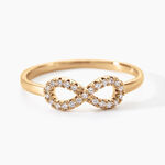 Bague Merane Plaqu&eacute; Or Jaune Oxyde De Zirconium - Bagues avec pierre Femme | Histoire d&rsquo;Or