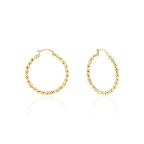 Créoles Plaqué Or Jaune Isaiah - Boucles d'oreilles créoles Femme | Histoire d’Or