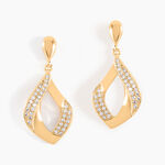 Boucles D'oreilles Pendantes Mai-lee Plaqu&eacute; Or Oxyde De Zirconium - Boucles d'oreilles pendantes Femme | Histoire d&rsquo;Or