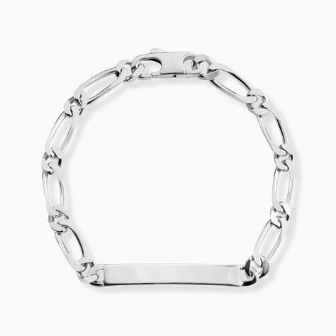 Bracelet Identit&eacute;e Anilo Argent Blanc - Gourmettes Unisex | Histoire d&rsquo;Or