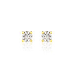 Boucles D'oreilles Puces Victoria Or Jaune Diamant - Clous d'oreilles Femme | Histoire d&rsquo;Or