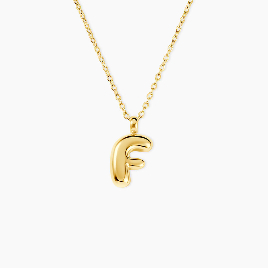 Collier Feliciane Acier Dor&eacute; - Cadeaux de naissance Femme | Histoire d&rsquo;Or