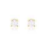 Boucles D'oreilles Puces Or Jaune Victoria Diamants - Clous d'oreilles Femme | Histoire d&rsquo;Or