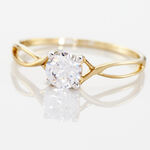 Bague Karlena Or Jaune Oxyde De Zirconium - Bagues solitaires Femme | Histoire d&rsquo;Or