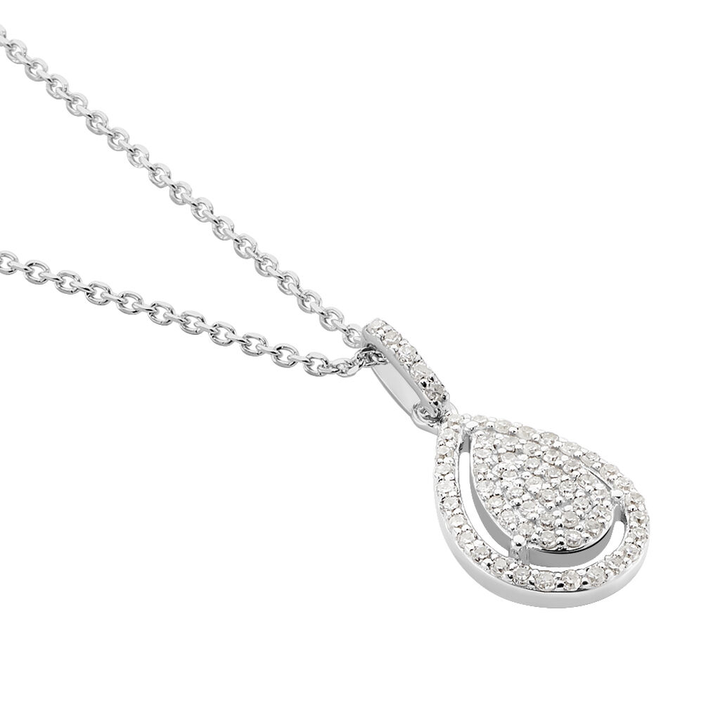 Collier Or Blanc Diamant - Sautoirs Femme | Histoire d’Or
