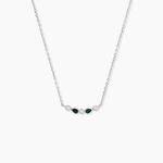 Collier Eva Argent Blanc Oxyde De Zirconium - Colliers fantaisie Femme | Histoire d&rsquo;Or