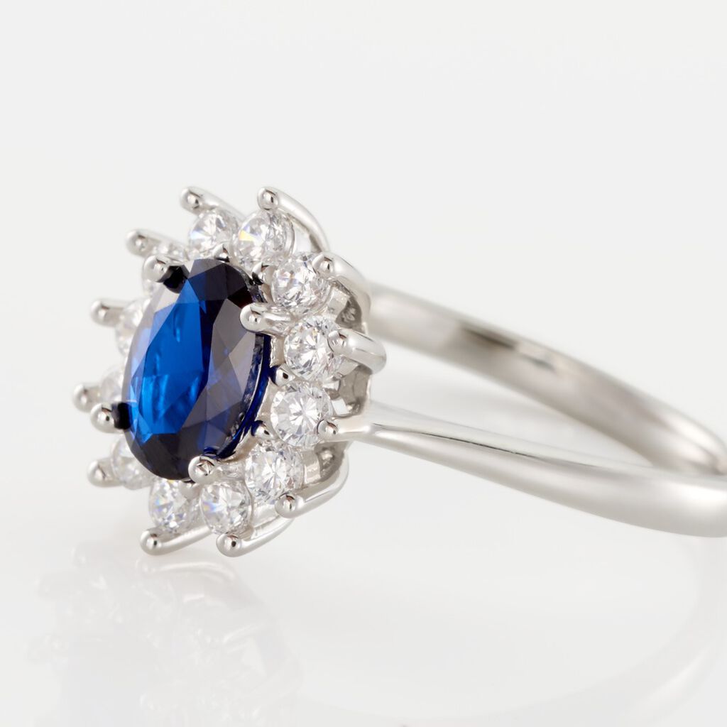 Bague Solitaire Perez Argent Blanc Oxyde De Zirconium - Bagues solitaires Femme | Histoire d&rsquo;Or