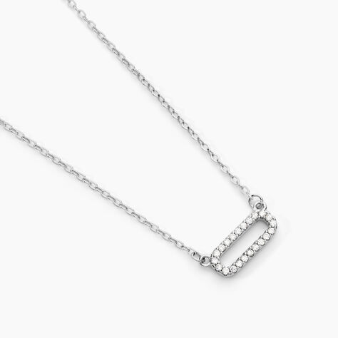Collier Canelle Argent Blanc Oxyde De Zirconium - Colliers fantaisie Femme | Histoire d&rsquo;Or