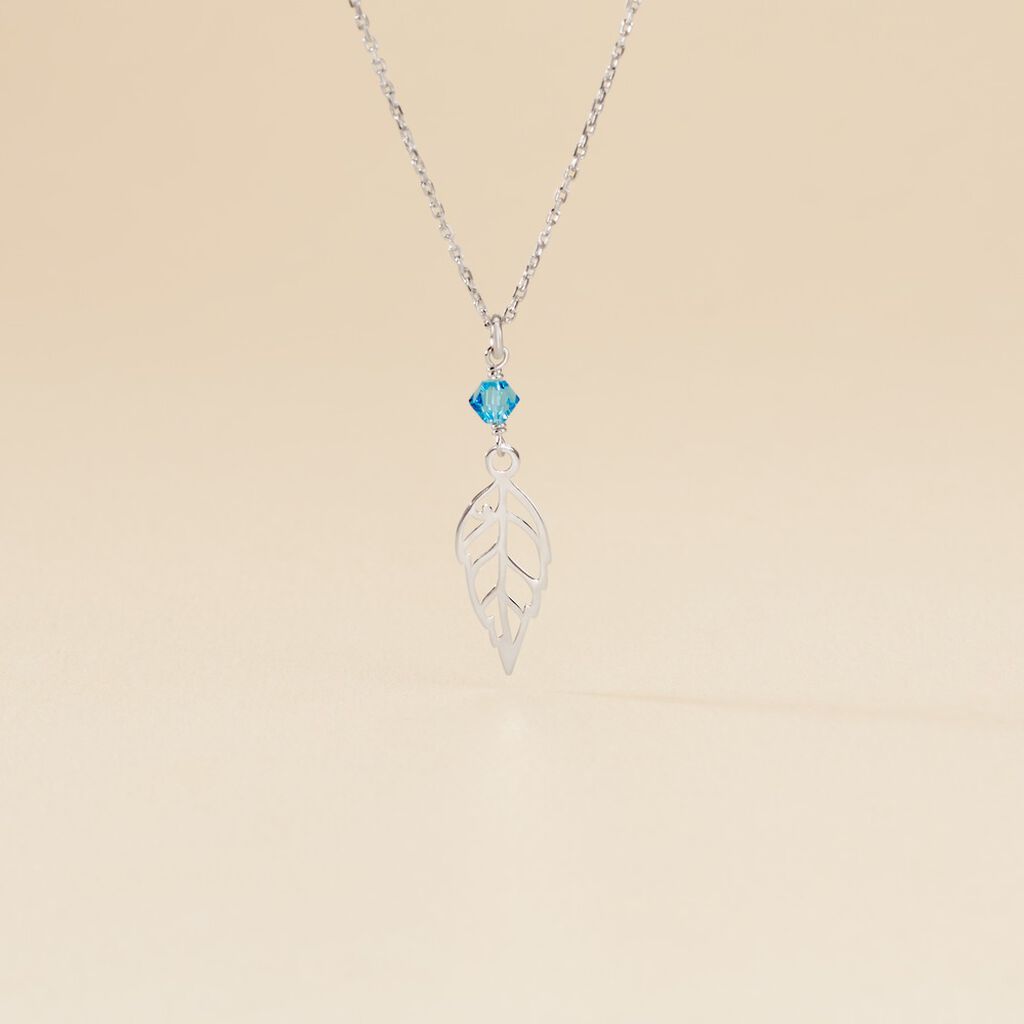 Collier Argent Blanc Angelika Pierres Synthetiques - Ras de cou Femme | Histoire d&rsquo;Or