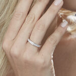 Alliance Valentine Or Blanc Diamant Synthetique - Alliances Femme | Histoire d&rsquo;Or