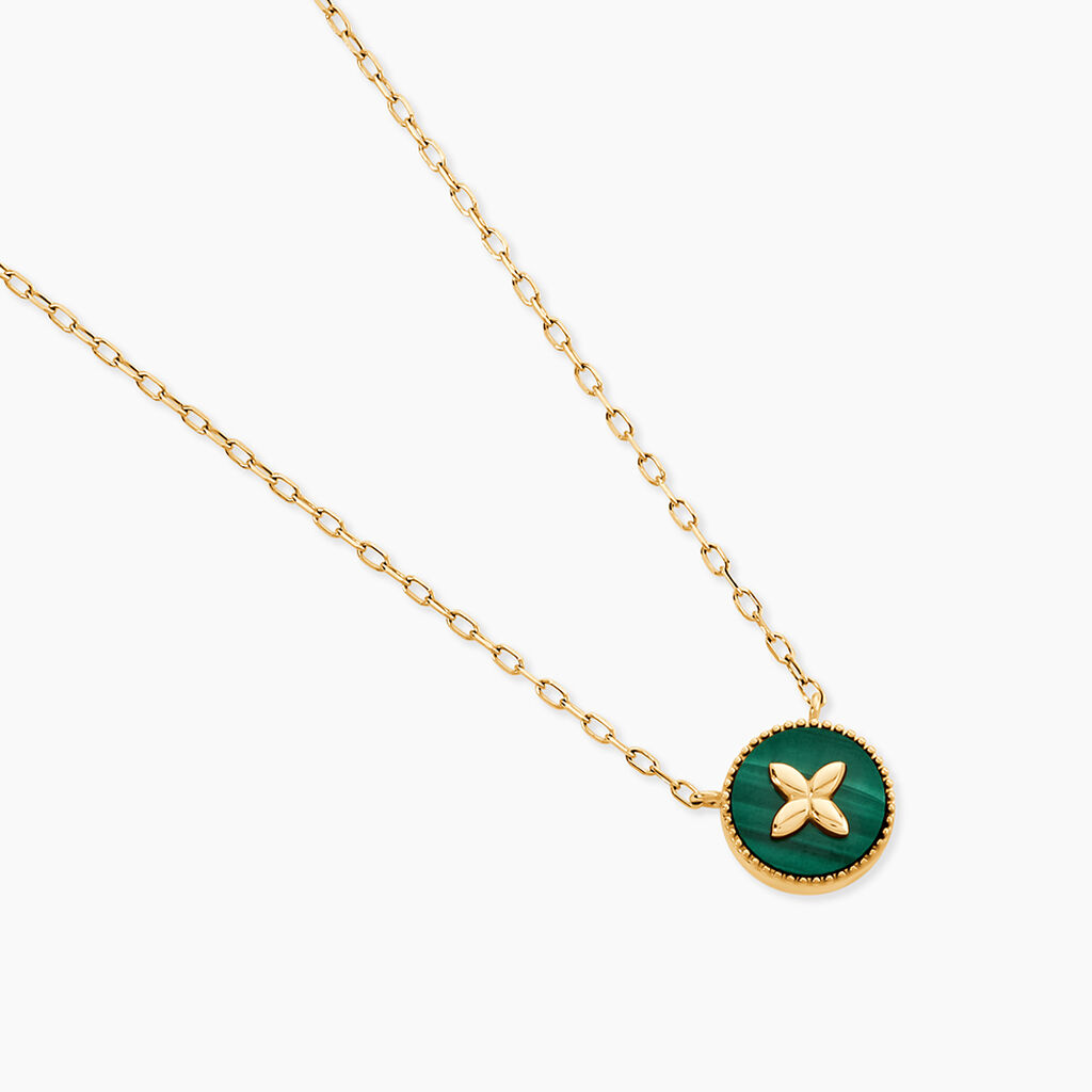 Collier Lucky Gems Or Jaune Malachite - Colliers Femme | Histoire d&rsquo;Or