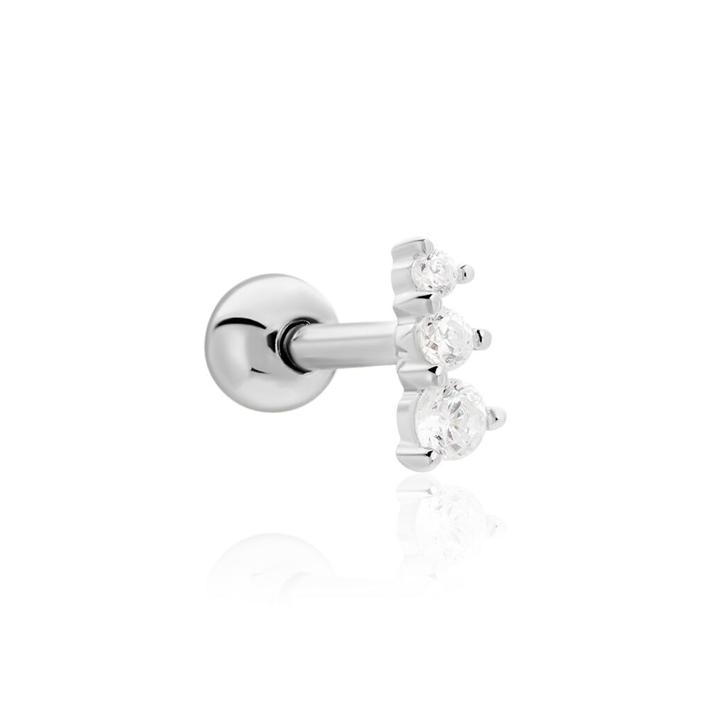 Piercing D'oreille Unitaire Delphie Argent Blanc Oxyde De Zirconium - Boucles d'oreilles fantaisie Femme | Histoire d’Or