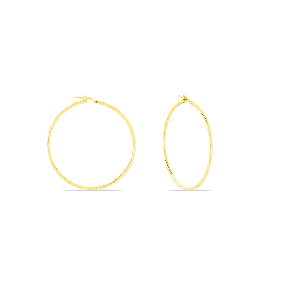 Créoles Youri Or Jaune - Boucles d'oreilles créoles Femme | Histoire d’Or