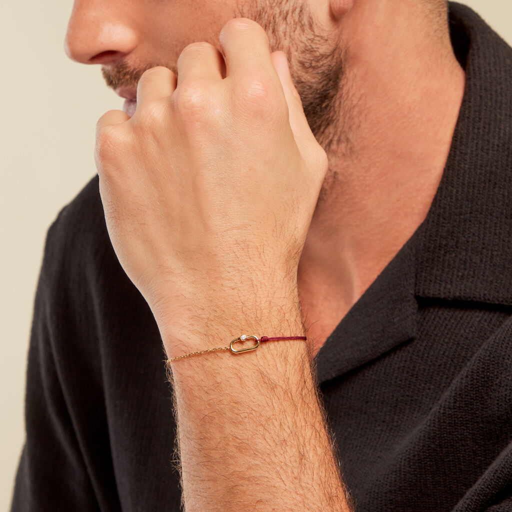 Bracelet Infini Pop Argent Jaune Oxyde De Zirconium - Bracelets cordon Famille | Histoire d’Or