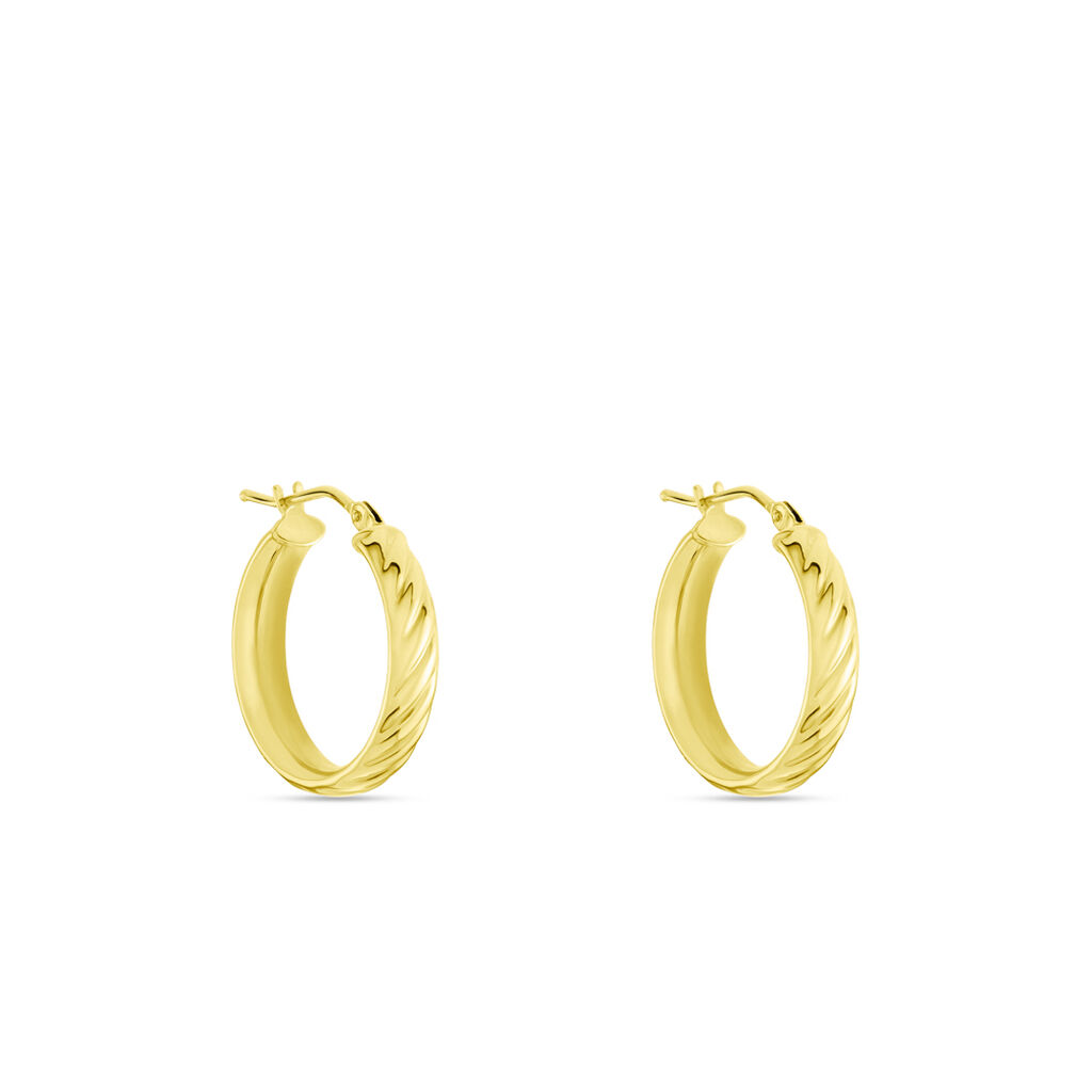 Créoles Mara Or Jaune - Boucles d'oreilles créoles Femme | Histoire d’Or