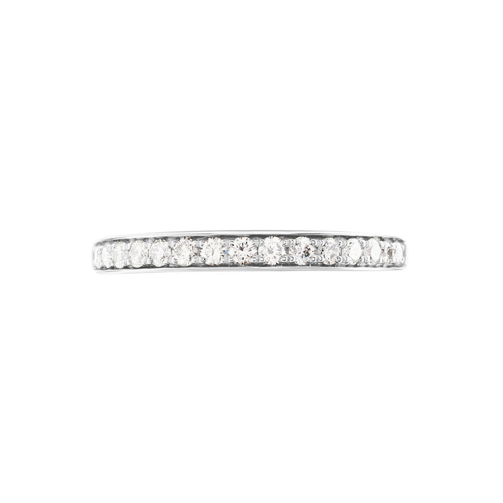 Demi Alliance Juliette Platine Blanc Diamant - Bijoux Femme | Histoire d&rsquo;Or