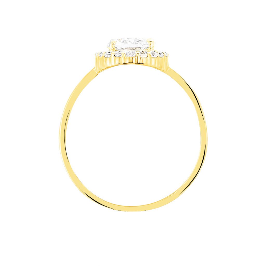 Bague Solitaire Cillie Or Jaune Oxyde De Zirconium - Bagues solitaires Femme | Histoire d&rsquo;Or