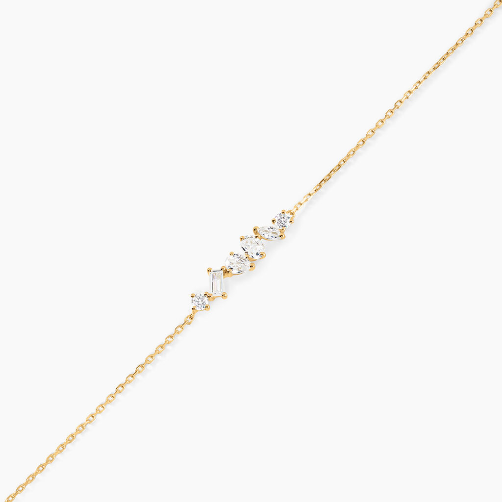 Bracelet Ige Or Jaune Oxyde De Zirconium - Bracelets Femme | Histoire d&rsquo;Or