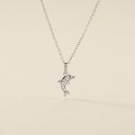 Collier Court Argent Blanc Giullia Motif Oxyde De Zirconium - Ras de cou Femme | Histoire d&rsquo;Or