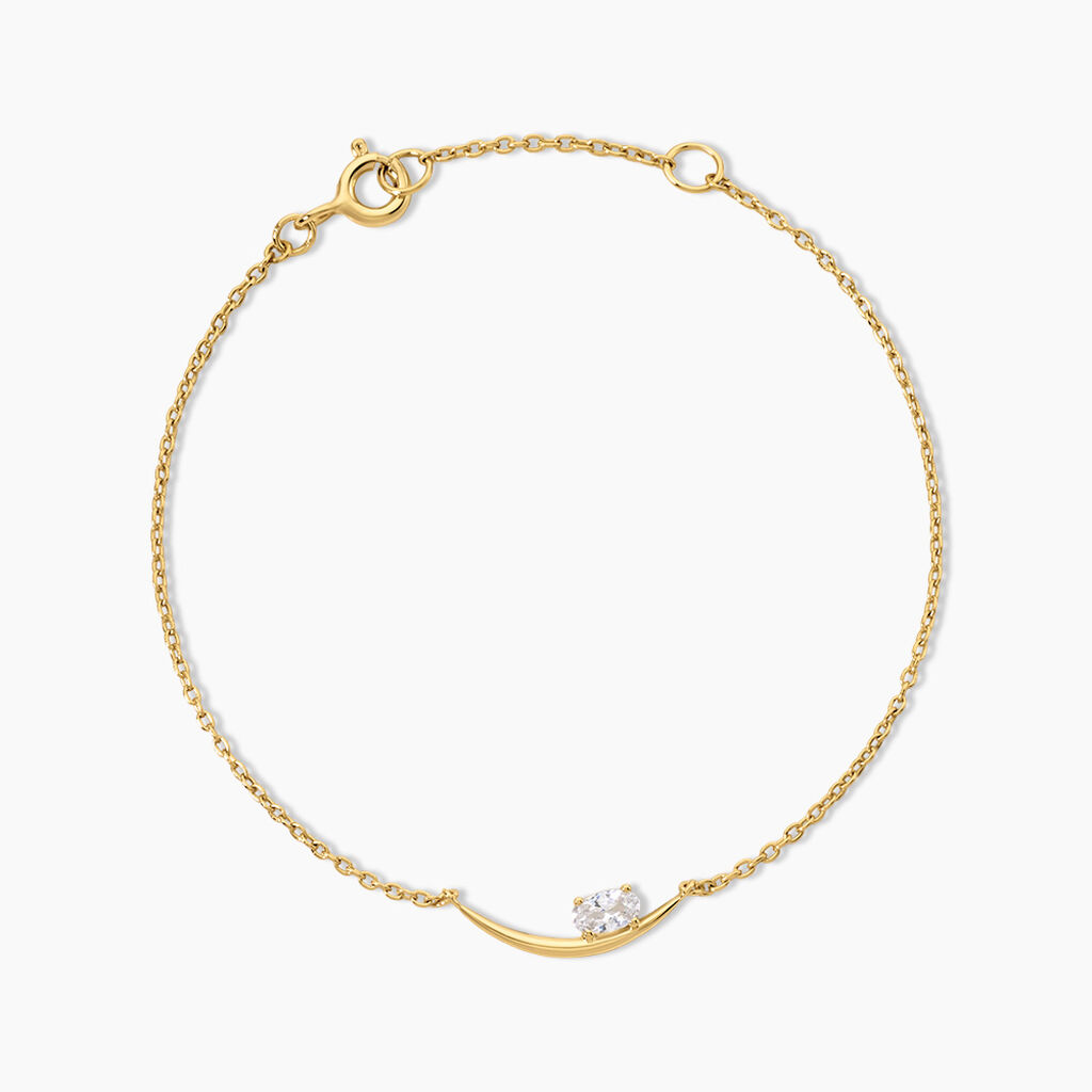 Bracelet Sunset Riviera Argent Dor&eacute; A L'Or 750/1000 Oxyde De Zirconium - Bracelets Femme | Histoire d&rsquo;Or