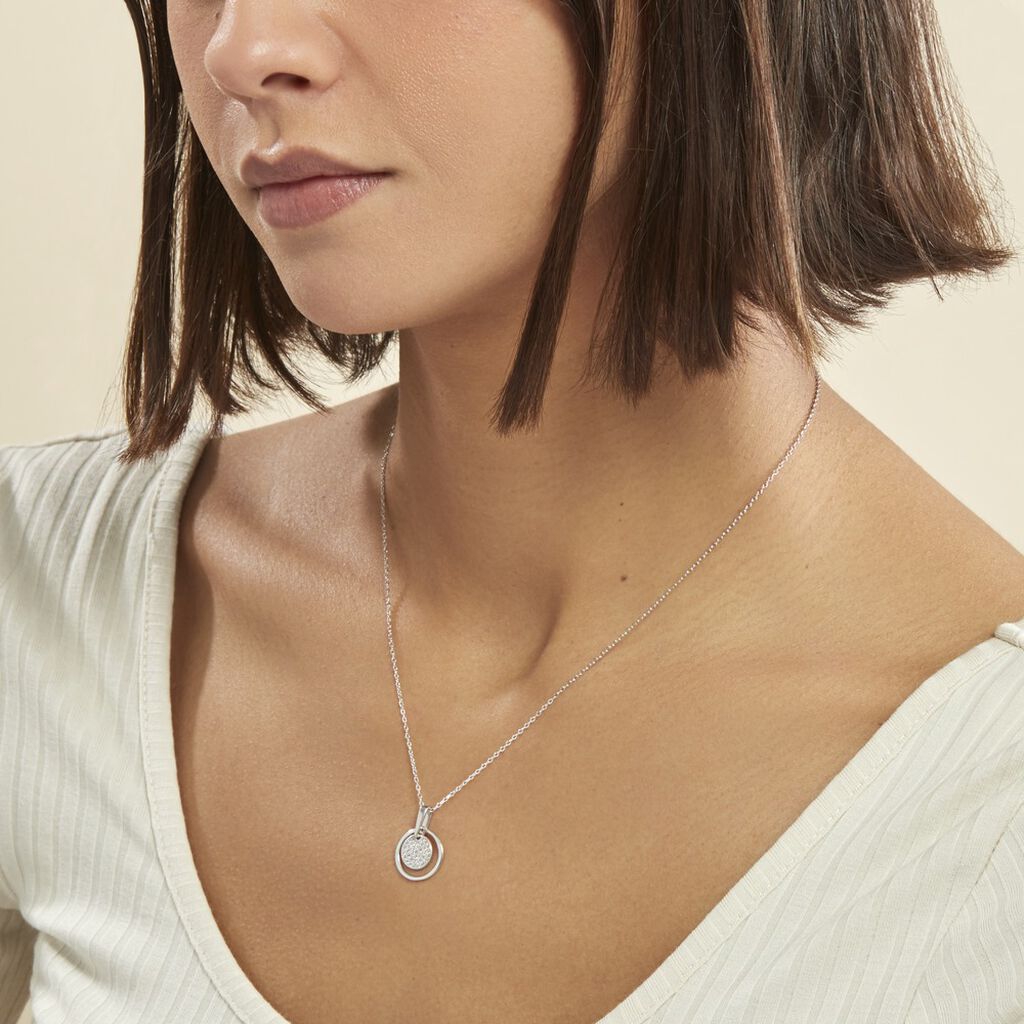 Collier Valerie Argent Blanc Oxyde De Zirconium - Colliers fantaisie Femme | Histoire d’Or