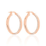 Cr&eacute;oles Argent Rose Ava - Boucles d'oreilles cr&eacute;oles Femme | Histoire d&rsquo;Or