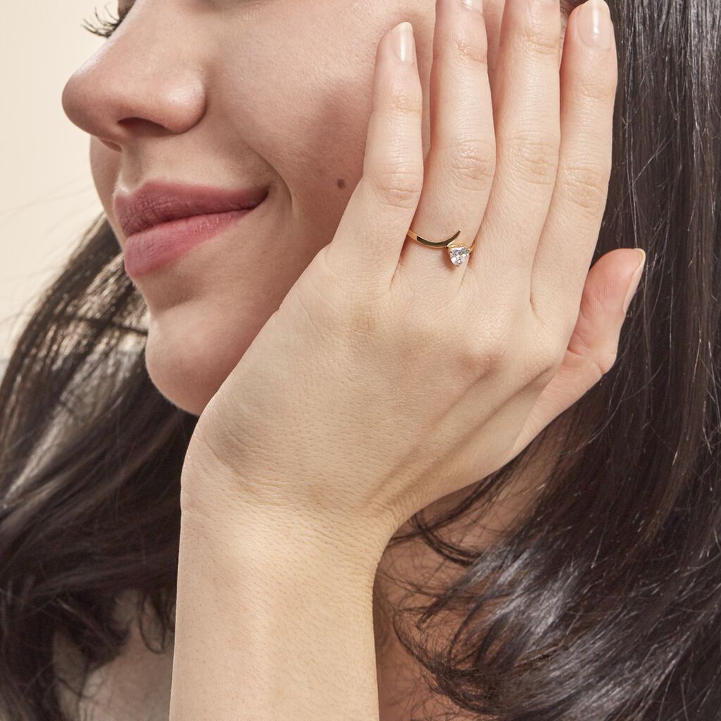 Bague Valeriana Or Jaune Oxyde De Zirconium - Bagues solitaires Femme | Histoire d’Or