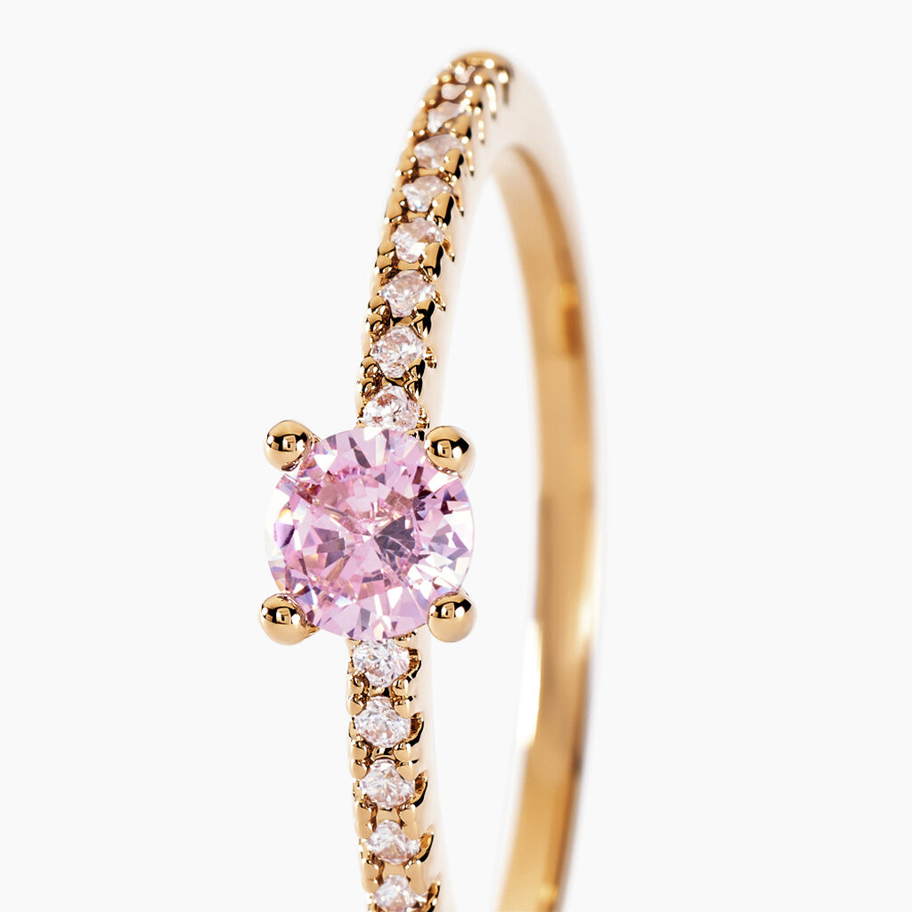 Bague Mireilla Plaqué Or Doré Oxyde De Zirconium - Bagues solitaires Femme | Histoire d’Or