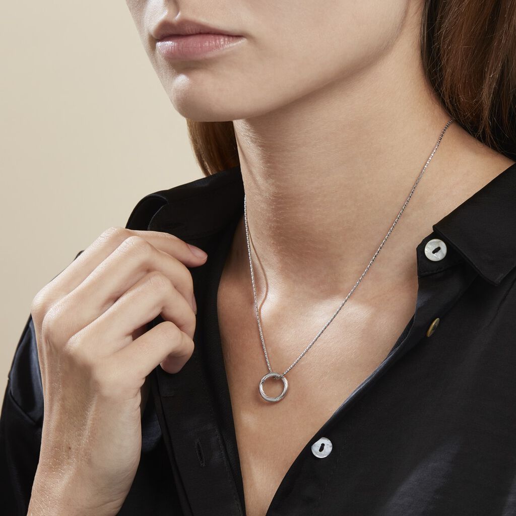 Collier Argent Blanc Melia - Colliers fantaisie Femme | Histoire d’Or