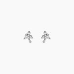 Boucles D'oreilles Puces Osie Argent Blanc - Boucles d'oreilles fantaisie Femme | Histoire d&rsquo;Or