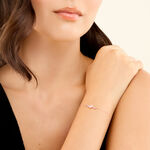 Bracelet Clothilde Or Rose Quartz Oxyde De Zirconium - Bracelets Lithoth&eacute;rapie Femme | Histoire d&rsquo;Or