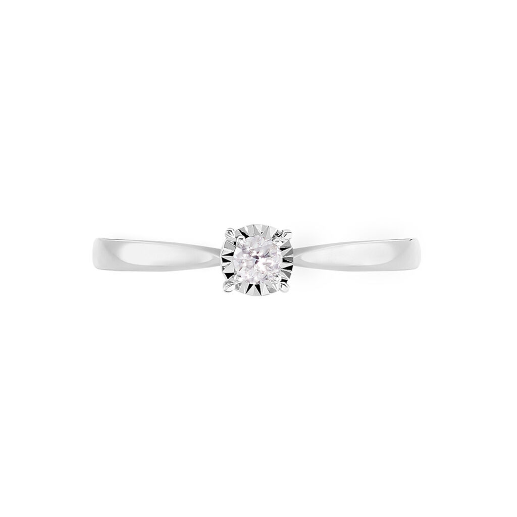 Bague Diamotion Or Blanc Diamant - Bagues solitaires Femme | Histoire d’Or